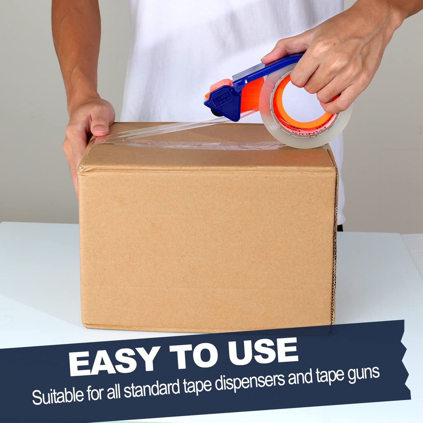 PANDRI Packing Tape, 18 Rolls Heavy Duty Clear Packaging Tape for Shipping Packaging Moving Sealing, 2 inches Wide, 65 Yards Per Roll, Total 1170 Yards