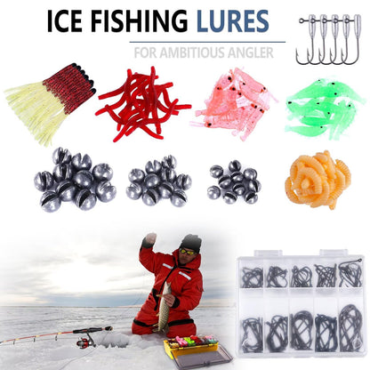 PLUSINNO 302Pcs Fishing Lures, Fishing Tackle Box with Tackle Included, Crankbaits, Spinnerbaits, Hooks, Weights & Accessories - Freshwater Bass Fishing Gear Lure Bait Equipment Kit Gift for Men