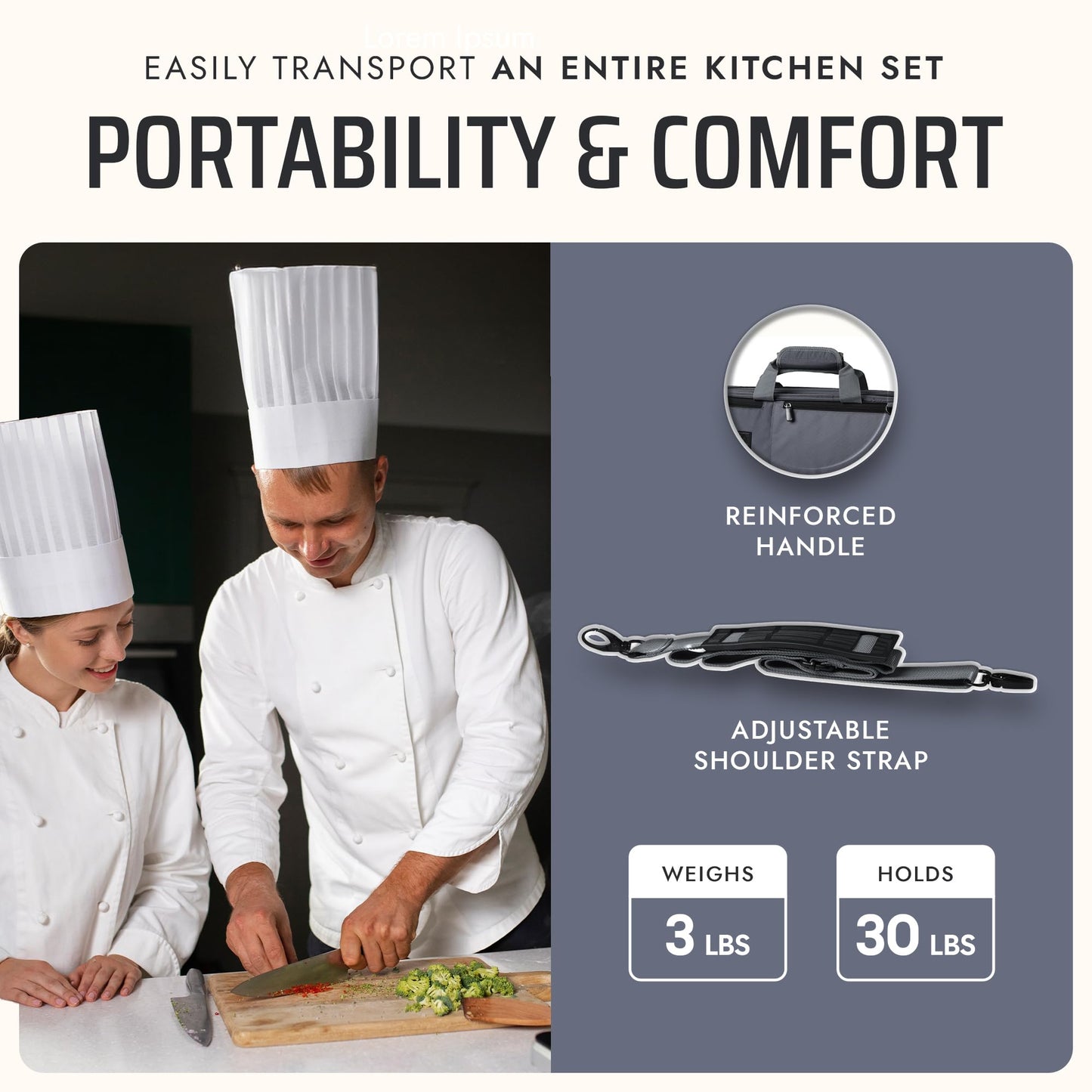 Asaya Chef Knife Bag - 28-Pocket Knives Carrying Case for Kitchen Tools and Utensils, Ballistic Nylon Chef Knife Roll Bag with Adjustable Shoulder Strap - Knives Not Included (Grey)