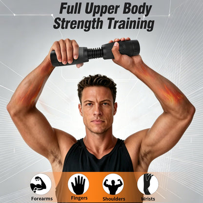 Lerpio Forearm & Wrist Trainer, Adjustable Resistance Grip Strength with Interchangeable Springs Design, Beginner to Advanced Portable Arm Workout Equipment for Home, Gym, Office (Black)