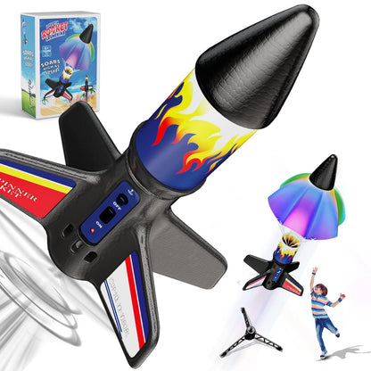 lakebyin Rocket Launcher for Kids, Electric Flying Model Rocket Toy Kit