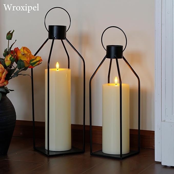 4" x10" Flameless Flickering Remote Ivory Candles with Candle Grease and Timer, LED Battery Operated Fake Real Wax 3D-Wick Pillar Candles, Pack of 1