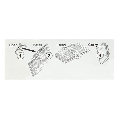 FlipKlip Portable Book Page Holder for Hands Free Reading in Bed, on The Go, on The Treadmill & Exercise Bike - Works on Hardcovers, Paperbacks, Magazines, and Comic, Art, Piano and Recipe Books