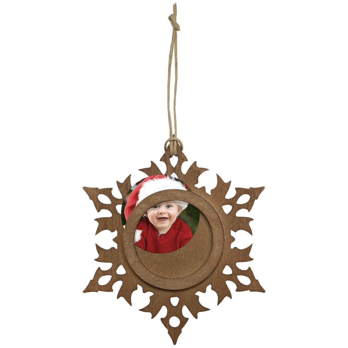 FINE PHOTO GIFTS Wood Snowflake 1.5" Photo Ornament - Pack of 50