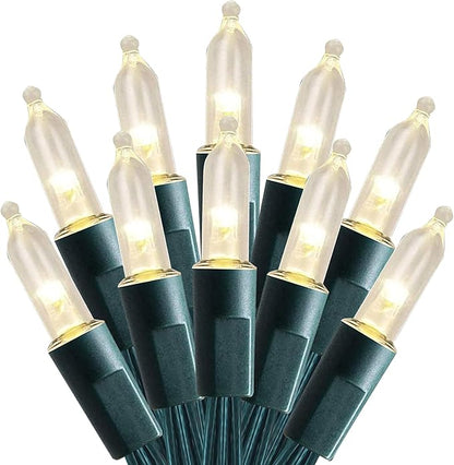 FUNPENY Battery Operated Christmas Clear Mini String Lights,4 Pack Total 64FT 200LED Waterproof Fairy Lights with 8 Lighting Modes, Xmas Decorations for Indoor Outdoor Garden Party Decor (Warm White)
