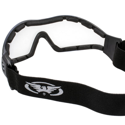 GV Z33 Motorcycle Skydiving Airsoft Goggle Low Profile Anti Fog Clear Lens Plus Storage Bag Global Vision