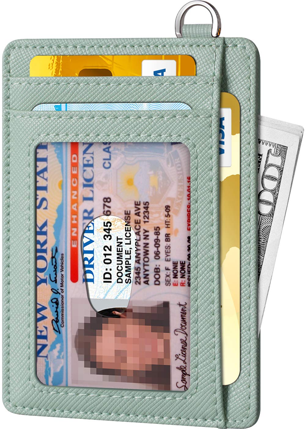 FurArt Slim Minimalist Wallet, Front Pocket Wallets, RFID Blocking, Credit Card Holder for Men-Seaweed