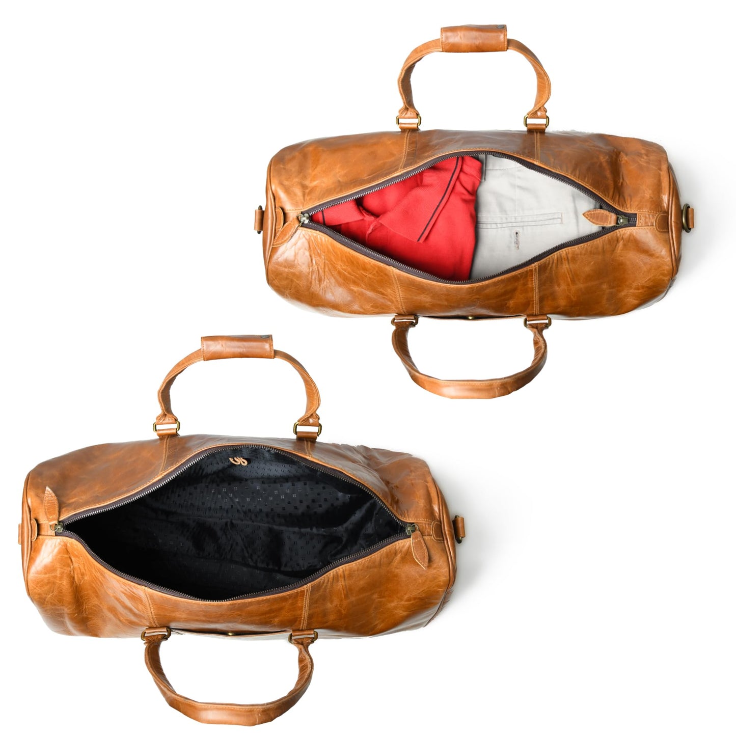 Duffle Bag For Men and Women, 21 Inch Vintage Buffalo Leather Travel Duffle Bag, Genuine Carry On Overnight Bag, Weekender Gym Bag with Shoulder Strap, Carry on Airplane Luggage Bags
