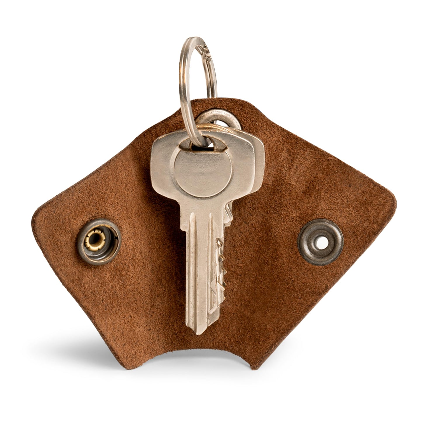 Hide & Drink Full Grain Leather Wrap Keychain, Organizer Snap Closure, Key Ring Cover, Silencer Sleeve Key Holder for Men (Swayze Suede)