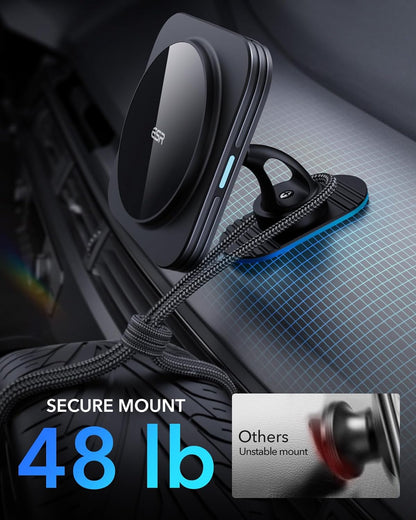 ESR for MagSafe Car Mount Charger, 15W Magnetic Wireless Car Charger, Compatible with MagSafe Car Charger, Air Vent/Dashboard Phone Holder Mount for iPhone 16/15/14/13/12, Fast Charging, Black