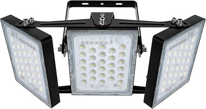 STASUN Flying Series Pro - 150W 15000LM LED Flood Light Outdoor, 3000K Warm Soft White, 110V-130V, IP66 Waterproof, Muti Angle Exterior Floodlight for Sport Court, Commercial, Backyard, Driveway