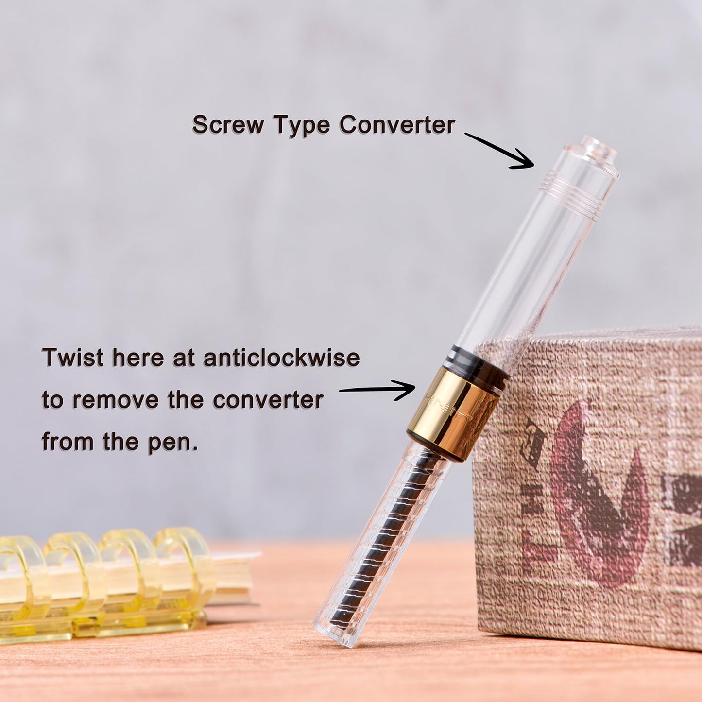 Jinhao 9019 Fountain Pen Dadao Series Transparent Blue Acrylic Gold Trim #8 Extra Fine Nib with Large Converter for Writing, Signature and Calligraphy