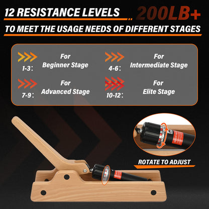Arm Wrestling Training Equipment Forearm Strengthener with 12 Adjustable Resistance Levels, Arm Strength Trainer for Home Gym Equipment, Professional & Non-Professional