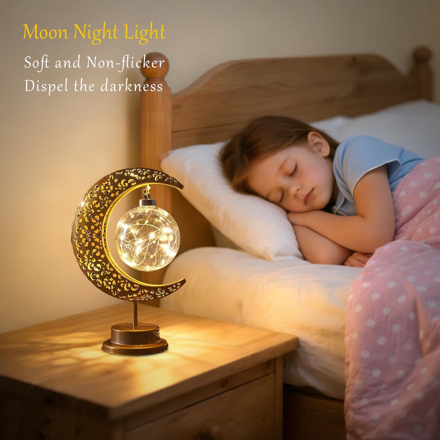 Moon Lamp, Ramadan Decorations for Home, Eid Mubarak Decorations, Ramadan Lights Decorations, Enchanted Lunar Lamp, Ramadan Home Table Decor, Galaxy Light, Moon Night Light, Battery Operated Lamp