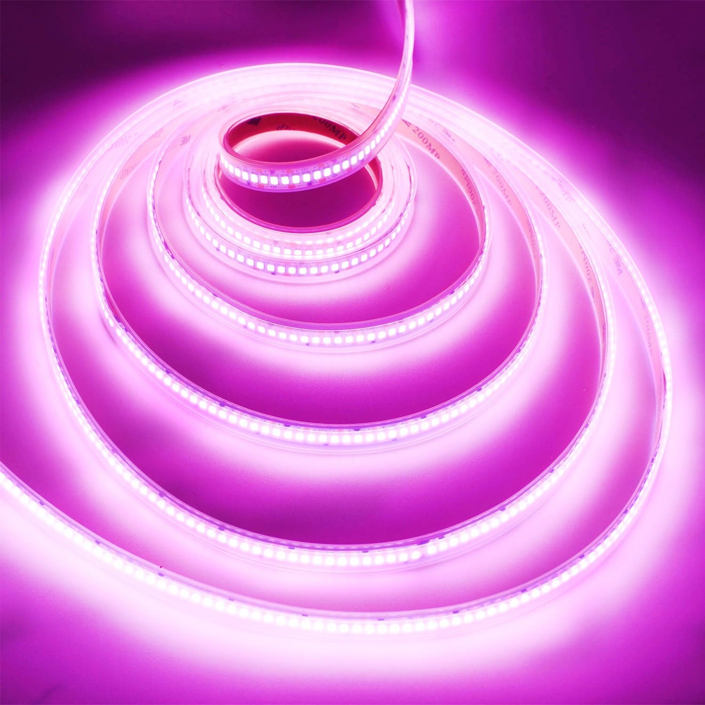 SUYOOULIN LED Strip Lights, SMD 2835 LED Strip, DC12V 1200LEDs 16.4Ft 26000LM High Density LED Light Strips Tube Waterproof IP67, 3 Times Brightness Than SMD3528 LED Strip, Pink