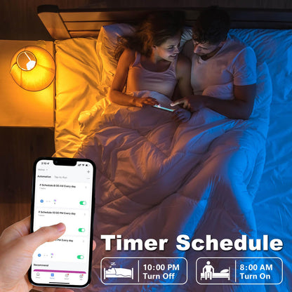 A15 LED Smart Bulb, 5W=40W,Compatible with Alexa, Google Assistant, E12 Base, Dimmable, 2.4G WiFi ONLY, RGB Color Changing, Tunable White 2700K-6500K, Globe Shape, G45 Ceiling Fan Light Bulbs 4 Pack