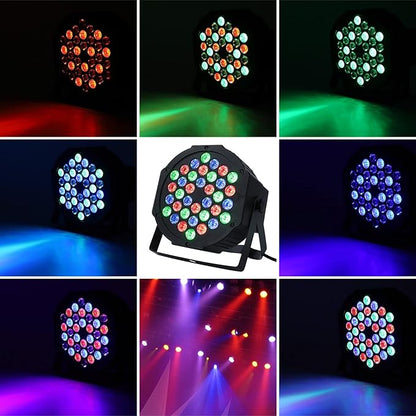 Dj Lights, 1 Pack 36 LED Par Lights Stage Lights with Sound Activated Remote Control & DMX Control, Stage Lighting Uplights for Wedding Club Music Show Christmas Holiday Party Lighting