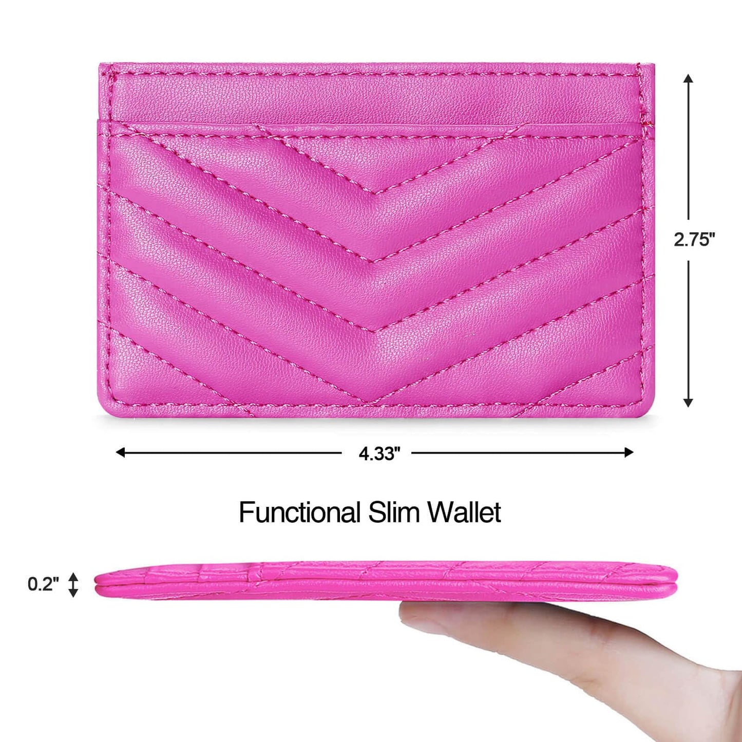 AUNER LEATHER Birthday Gifts for Teen Girls - Graduation Gifts for 10 11 12 13 14 15 16 Year Old Girl, Cute Heart Trendy Stuff, Quilted Leather Card Holder Slim Front Pocket Wallet for Teenage Girls