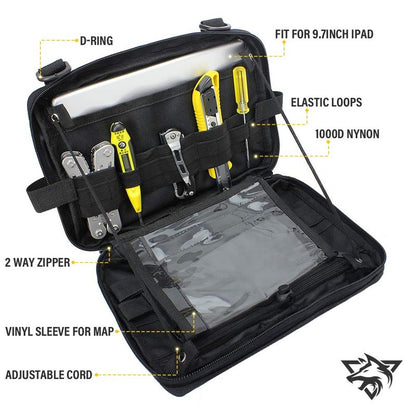 WYNEX Tactical Admin Molle Pouch, Medical EDC EMT Utility Bag Shell Design Attachment Pouches 1000D Nylon Hiking Belt Bags