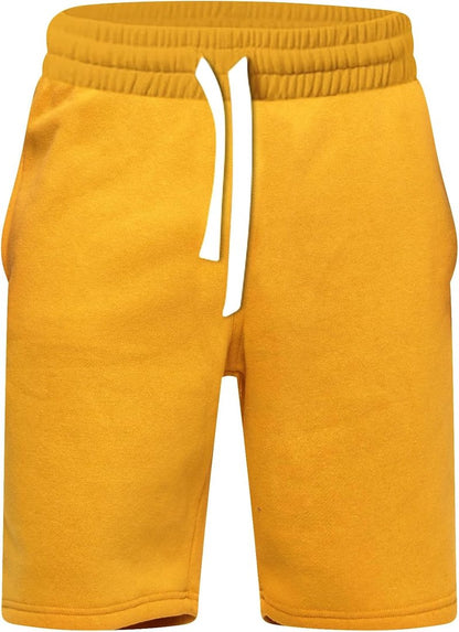 Men’s Fleece Workout Shorts - Classic Casual Style with Elastic Waist | PROGO USA