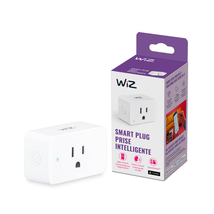 WiZ Smart Wi-Fi Plug - Pack of 3, Smart Outlet Connects to 2.4 GHz Wi-Fi, Voice / App Control, Works with Google Home, Amazon Alexa, and Apple HomeKit, Matter Compatible