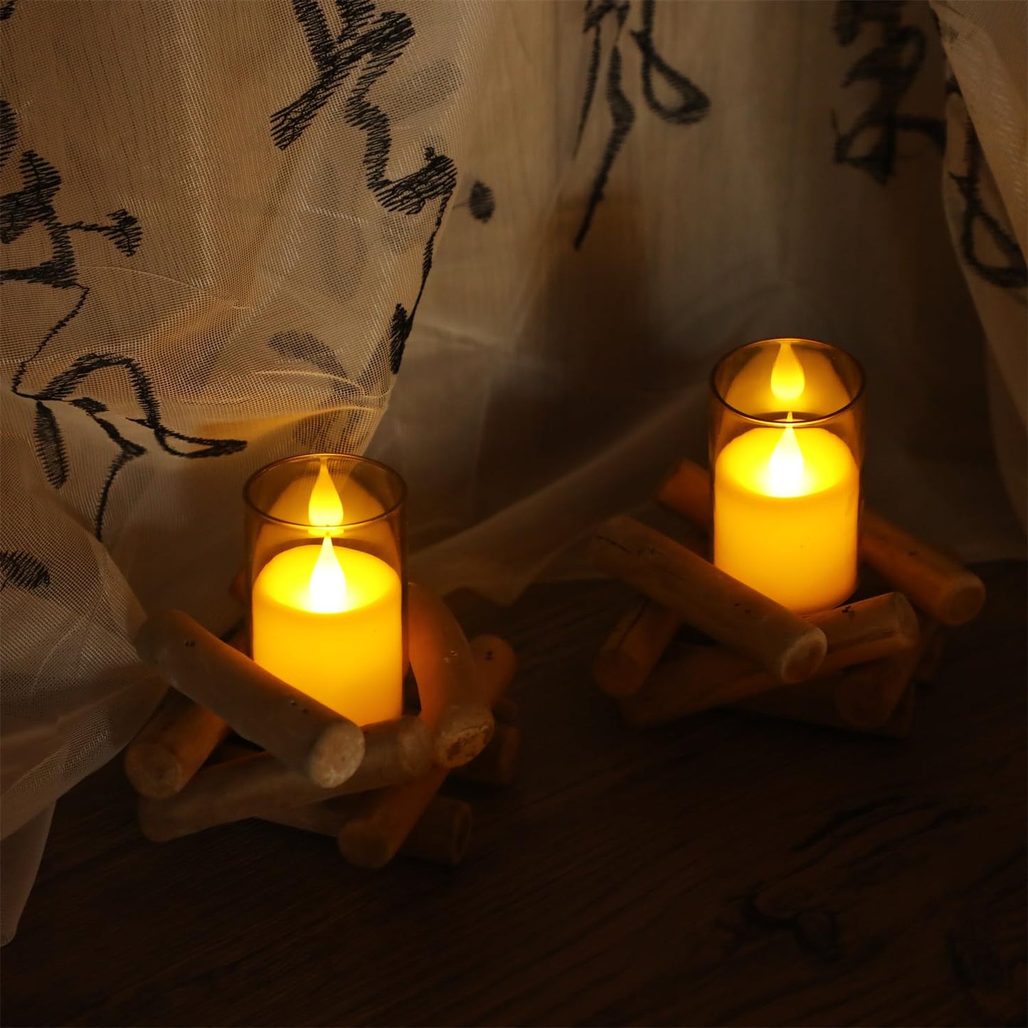 Topstone 6 PCS Flameless LED Tea Light Candles with Remote Control, Battery Operated Flickering Fake Tealights for Home Decor, Wedding, Christmas