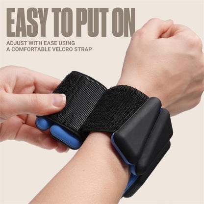 SPORTBIT Wrist and Ankle Weights for Women - Set of 2 (1lb Each) Wearable Ankle & Wrist Weights - Leg & Arm Bands, Silicone Weighted Bracelets for Workout, Walking, Running, Yoga, Pilates