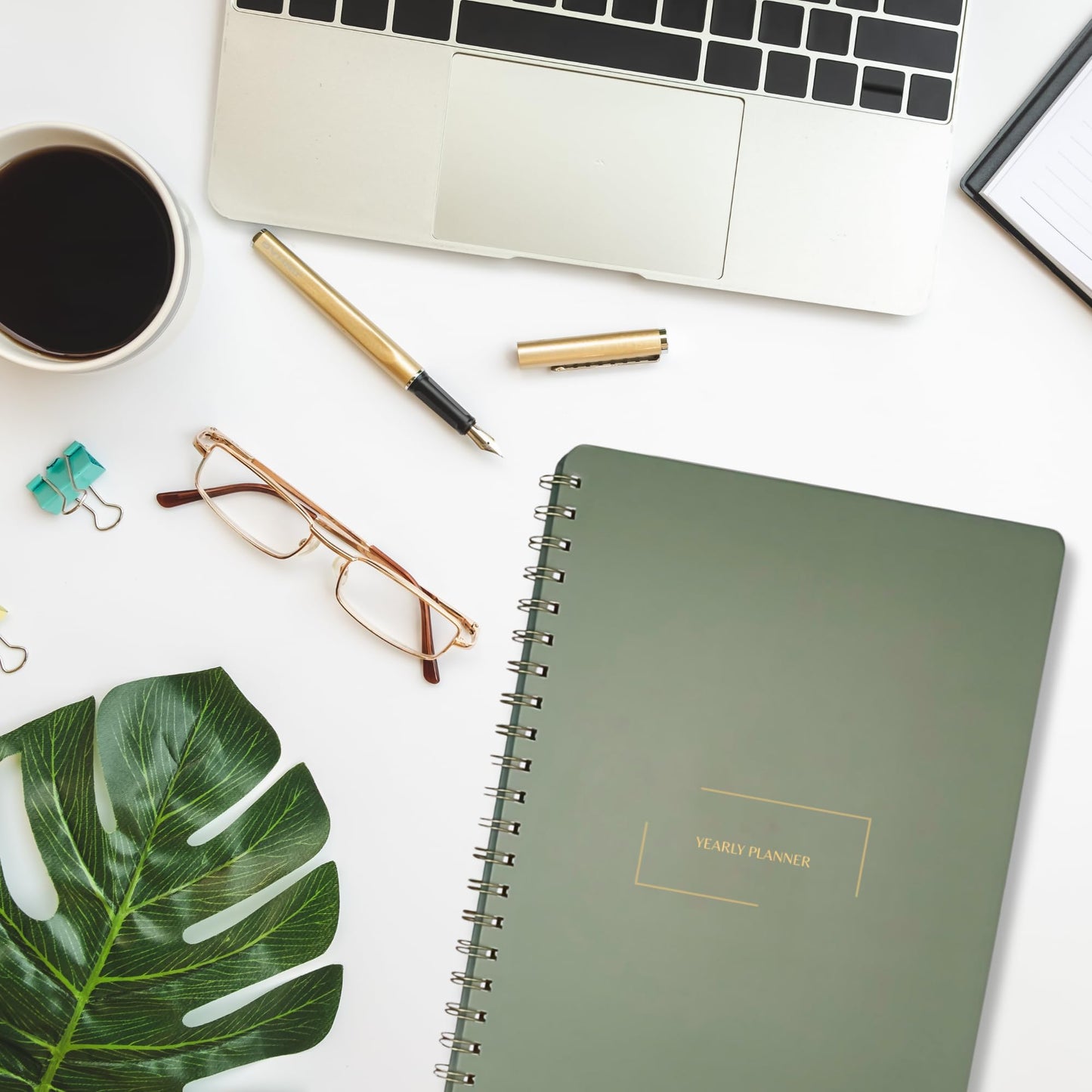 Merely Home | Undated Yearly, Daily, Weekly, Monthly Planner | 8.25" x 11.75" | To Do List Notebook for Work | Simple Design | Multiple Layouts | Academic Planner and Organizer Notebook (Navy, Yearly Planner - Portrait)