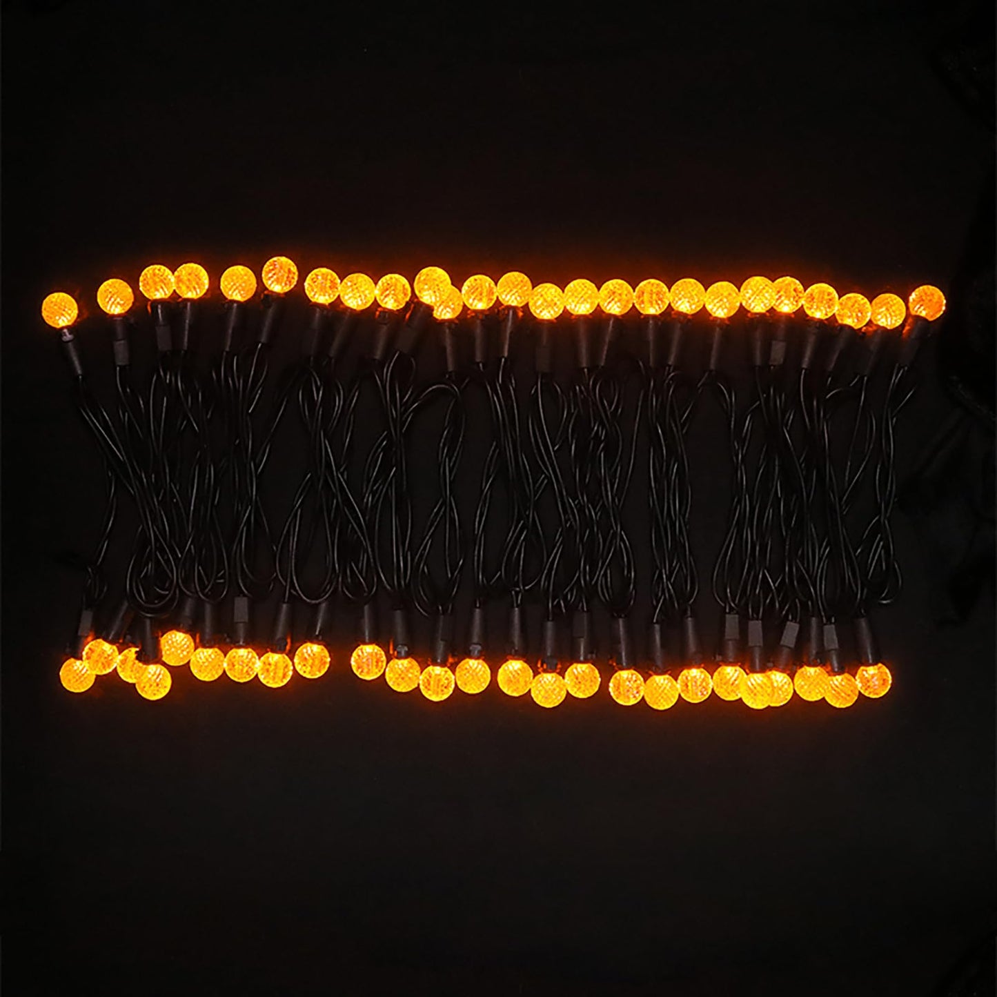 18.6Ft 50 LED Orange Halloween Lights G12 Mini Globe Ball String Lights for Small Tree Crafts Holiday Indoor/Outdoor Christmas Thanksgiving Day Halloween Decorations, UL Certified, Connectable, Orange