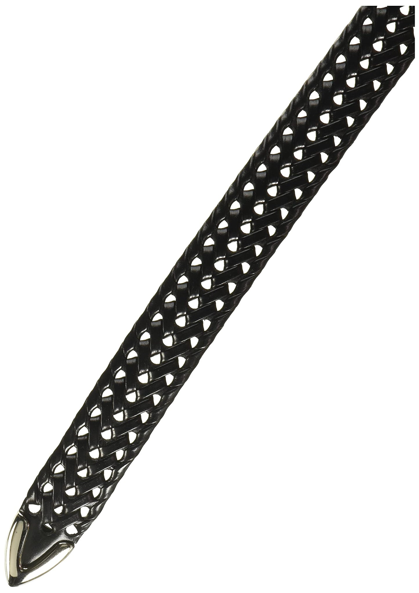 Perry Ellis Men's Portfolio Braided Leather Belt, Black, 30