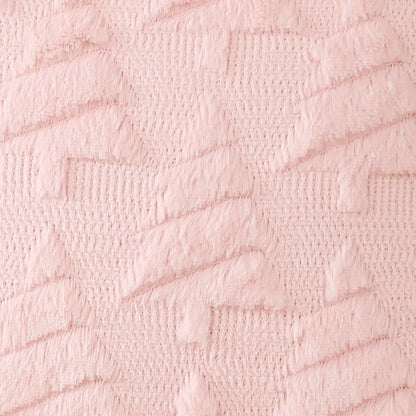 All Smiles Christmas Decorative Pillow Covers 18x18 Set of 2, Xmas Navidad Ornaments Soft Plush Faux Fur,Decorations Winter Holiday Couch Cases Home Decor for Sofa Livingroom Bed,Pink