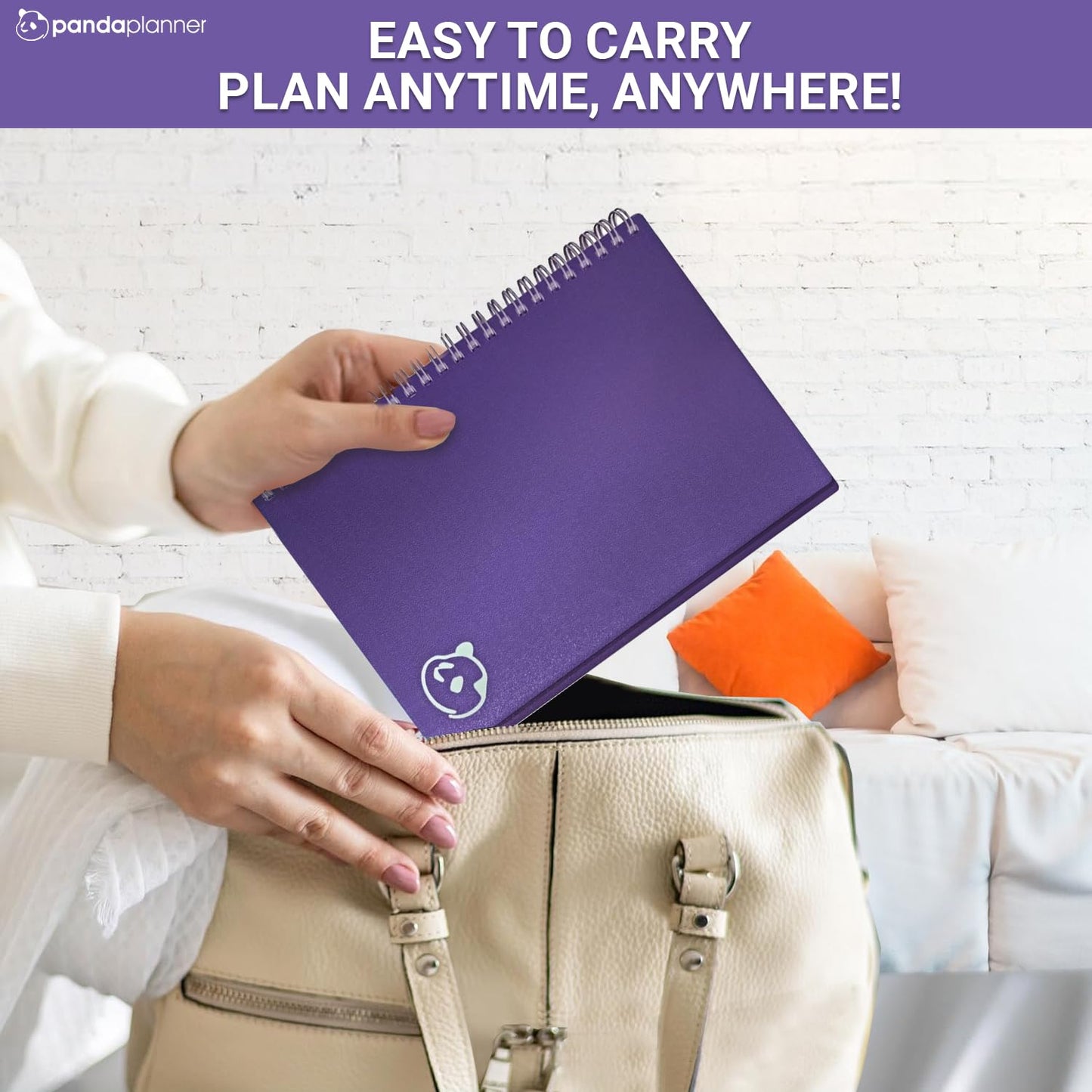 Panda Planner 2026 Undated Weekly Planner – Spiral Notebook 5.75" x 8.25" with 52 Weeks, Habit Tracker & Weekly To-Do Lists – Academic Planner & Productivity Organizer for Home, Office & School (Purple)