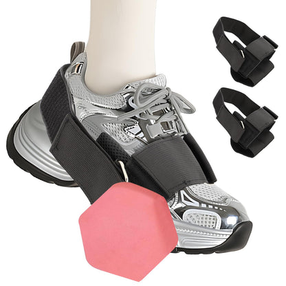 Xorim 2PCS Dumbbell Foot Attachment, Adjustable Tibialis Trainer, Black Ankle Straps for Weight Lifting, for Home Gym Equipment Including Hip Flexors, Shin Splints, Hamstring Curls, Leg Extensions