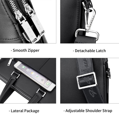 FSD.WG]Business Bag Leather Briefcase Shoulder Laptop Business Bag for Men