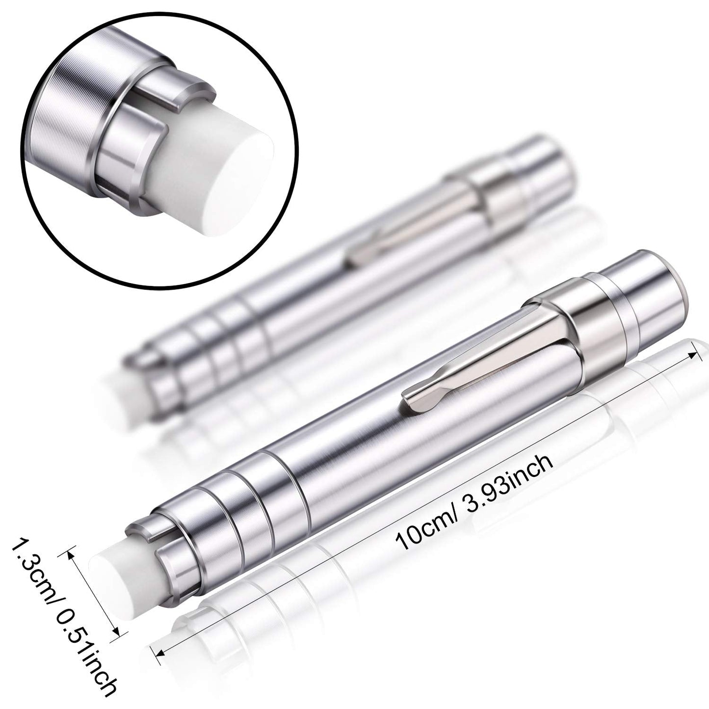 Boao 8 Pcs Aluminum Alloy Chalk Holder with Storage Bag, Teacher's Clip Unbroken Chalk Holder Keeper for Teachers, Children's Painting and Writing