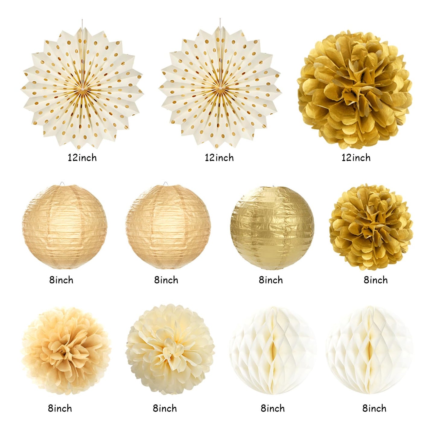 Beige-Gold Happy Retirement Party Decorations Banner Women Men Huglony