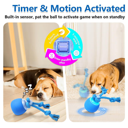 Saolife Interactive Dog Toys, Moving Dog Ball with Touch Activated, Active Rolling Ball for Puppy and Medium Dogs, Squeaky, USB Rechargeable