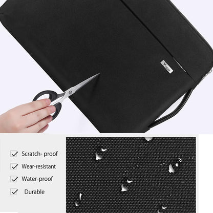 Voova Laptop Sleeve Case 13 13.6 Inch with Handle, 360°Protective Waterproof Slim Computer Bag Cover Compatible with MacBook Air 13 M1/M2/M3/M4 2020-2024, MacBook Pro 13, IPad Air/Pro 13, Black