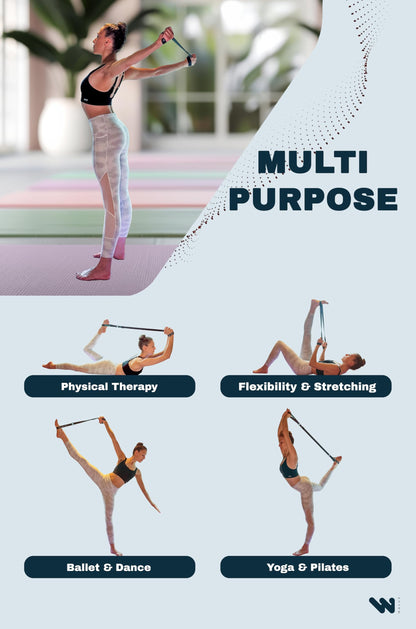 WALUE™ Posture Correction & Shoulder Exerciser – Non-Elastic Stretch Strap for Exercise, Yoga, Flexibility & Physical Therapy