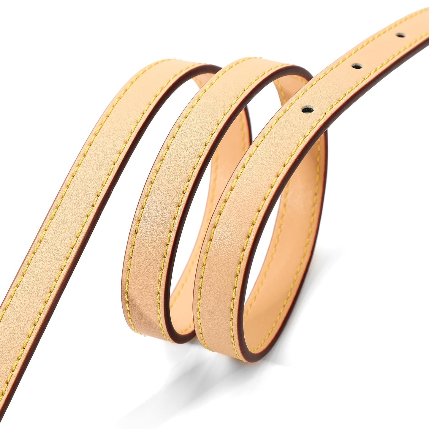 RYYXZXL Vachetta Leather Replacement Adjustable Shoulder Strap for L V Handbag Replacement Bag Strap (width: 0.6in-Beige)