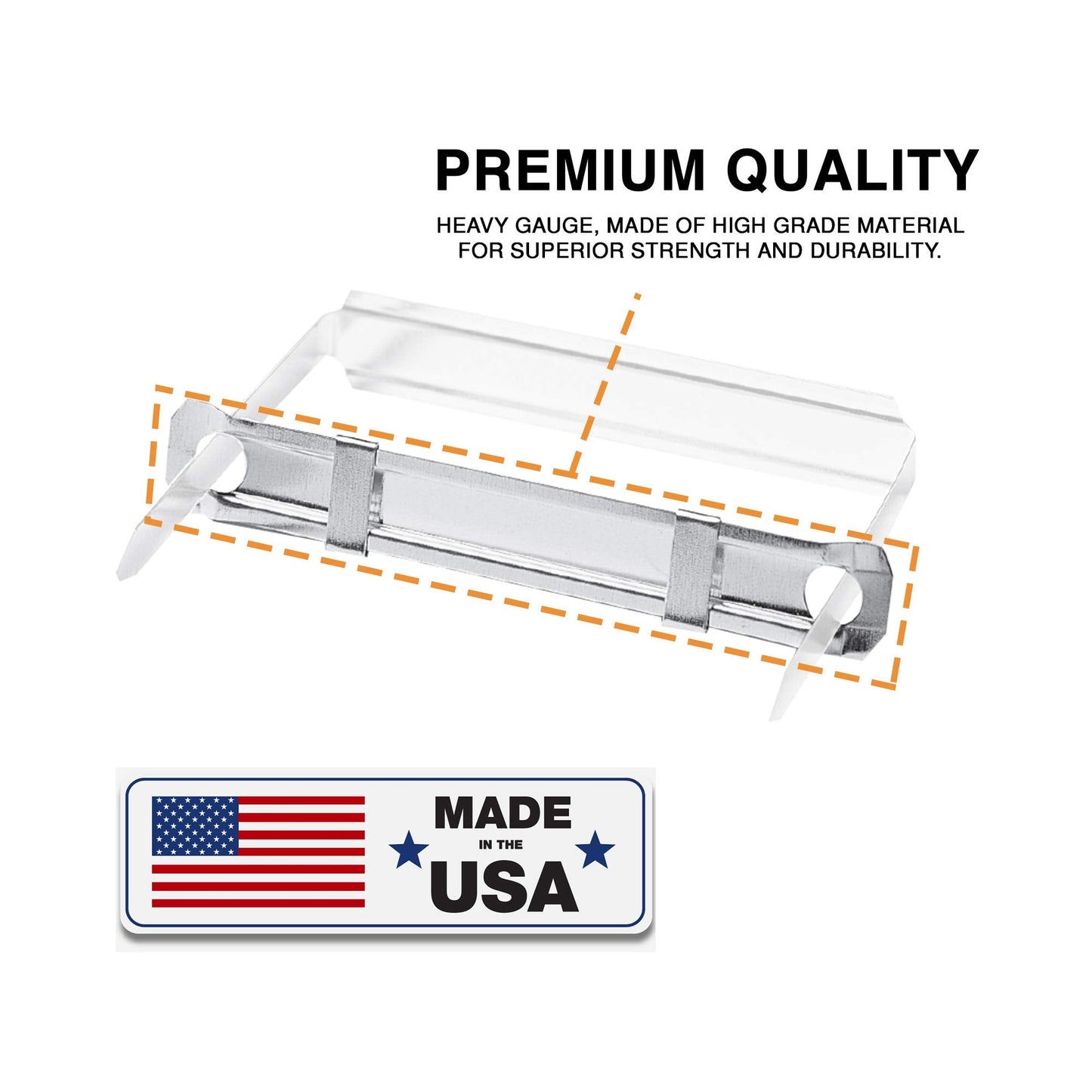 OLYMPX 500 Pcs of Prong Paper Fastener Compressors for Standard 2-Hole Punch, Works with 1 Inch - 3.5 Inch Capacity, 2.75 Inch Center for Paper Fastener Prong Bases, Bulk-Packed