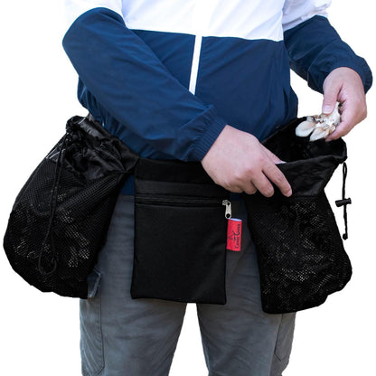 Morel Mushroom Foraging Bag with Adjustable Waistband, 2 Mesh Picking Bags for Collecting Mushrooms, Outdoor Hunting Bags Lightweight and Sturdy to Wear Around Waist, Harvesting Bag, 1 Tool Bag