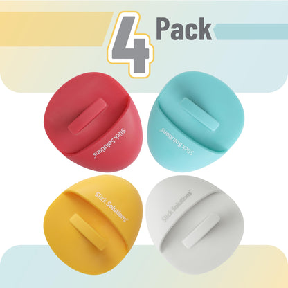 Slick- Silicone Facial Cleansing Brush, 4 Pack, Silicone Face Scrubber Exfoliator