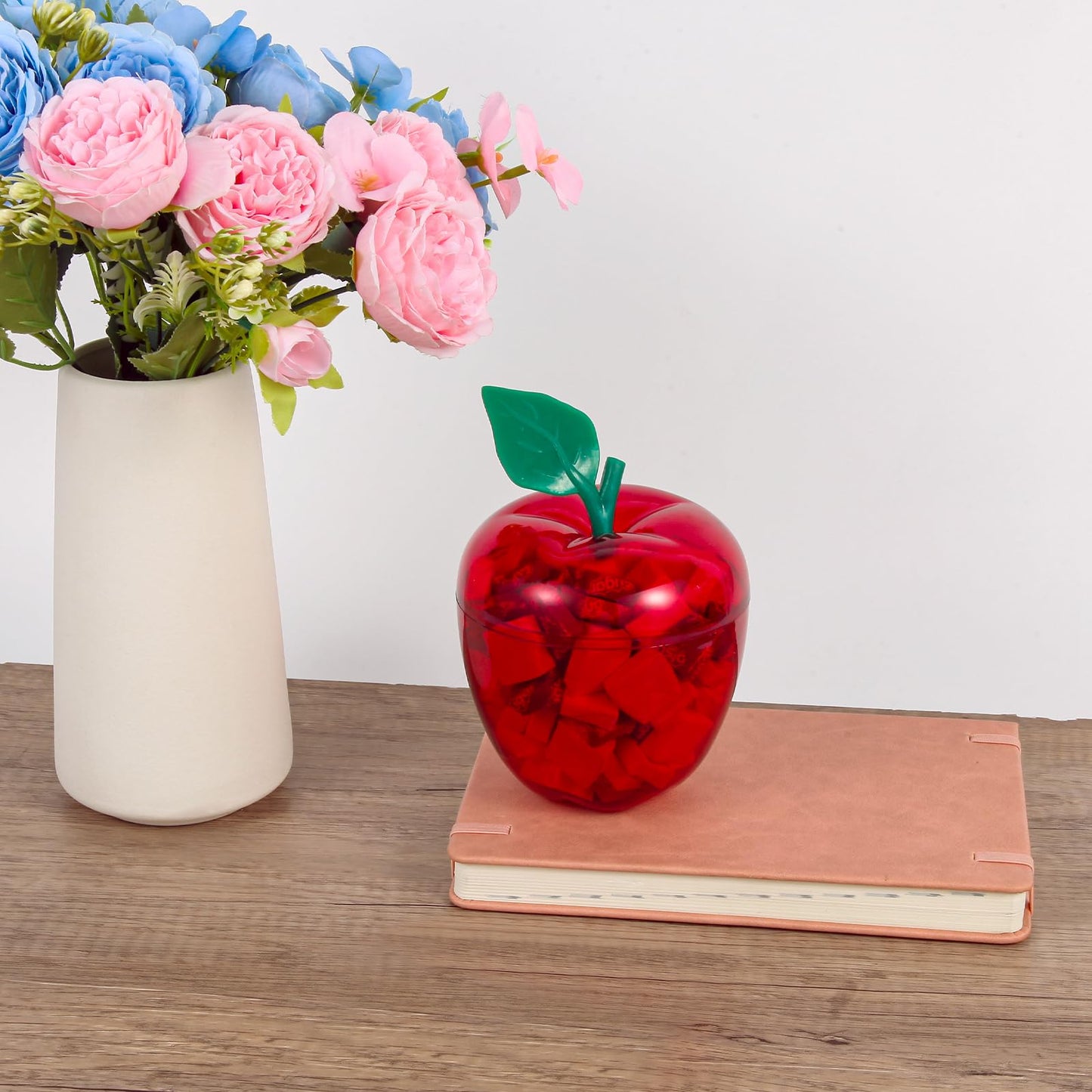 4 Pack Large Red Apple Container,Back To School Teacher Appreciation Gifts,Teacher Gifts Mother Day Gift,Plastic Apple Boxes Filling Containers,Candy Jar Classroom Wedding Valentine Day Party Decor