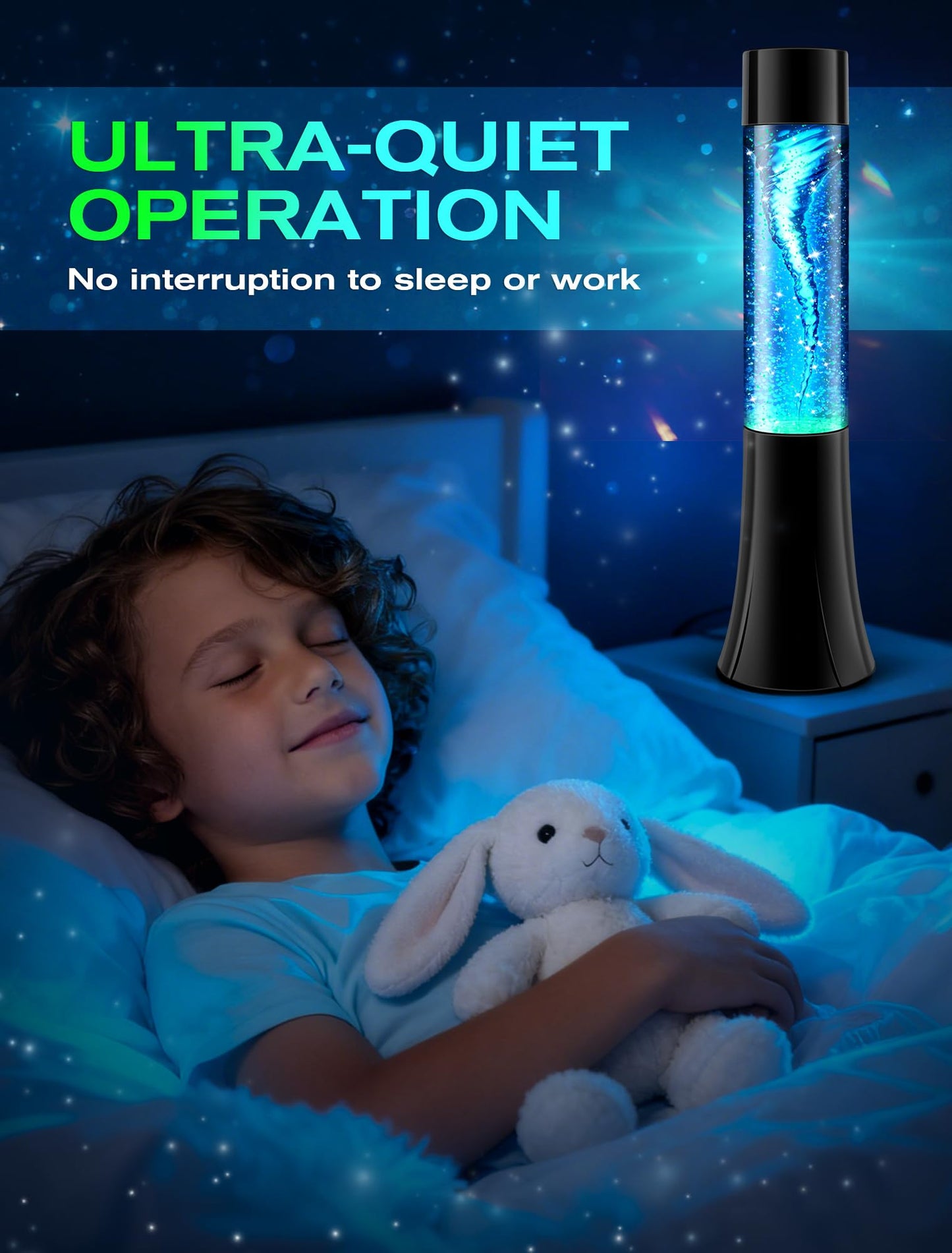 Glitter Tornado lamp for Kids,Beautiful Birthday Christmas Valentines Gifts for Him Kids Teen Boys,Fun Office Home Bedroom Room Decor Night Light,Novelty Liquid Motion Lamps Teenagers Adults Men