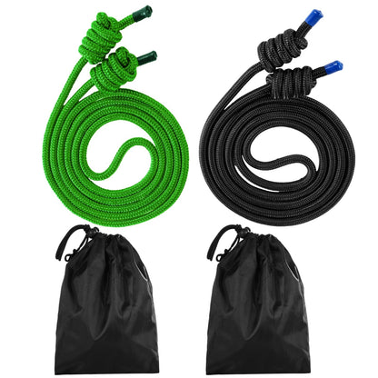 2 PCS Flow Exercise Ropes, 9 Feet Double Braid Workout Rope with Portable Bag, Cardio Weighted Jump Rope for Freestyle Skipping, Flow Fitness Rope for Men Women, Indoor Outdoor Exercise, Gym Training