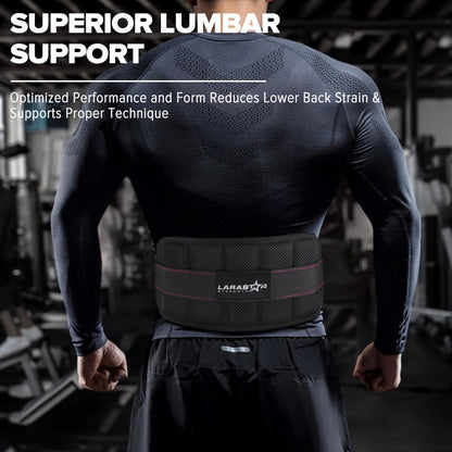 Belt for Belt Squat Dip Belt Weighted Pull Up, Heavy Duty with Structured Back Support and Squat Machine Compatible (Black&Red)