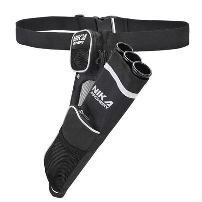 SHENG-RUI Archery Arrow Quiver Holder, L/R 3-Tubes Hip Quiver Arrow Bag with Adjustable Belt for Youth & Adults Arrows Hunting Target Practicing