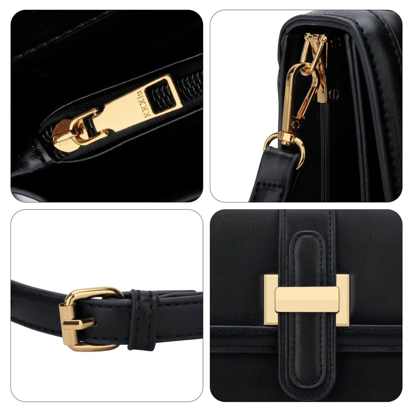 KKXIU Black Designer Crossbody Bags for Women