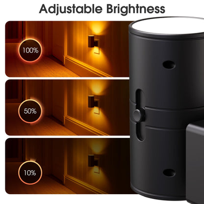 Briignite Night Lights Plug into Wall, Modern LED Night Light Plug in, Dusk to Dawn Sensor, Soft White 3000K, 0-100LM Adjustable Brightness, Dimmable NightLight for Hallway, Bedroom, Stairway, 2 Pack
